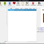 Màn hình chính của Calibre 8.0.1 trên Linux với thư viện sách và tùy chọn chuyển đổi EPUB sang KEPUB.