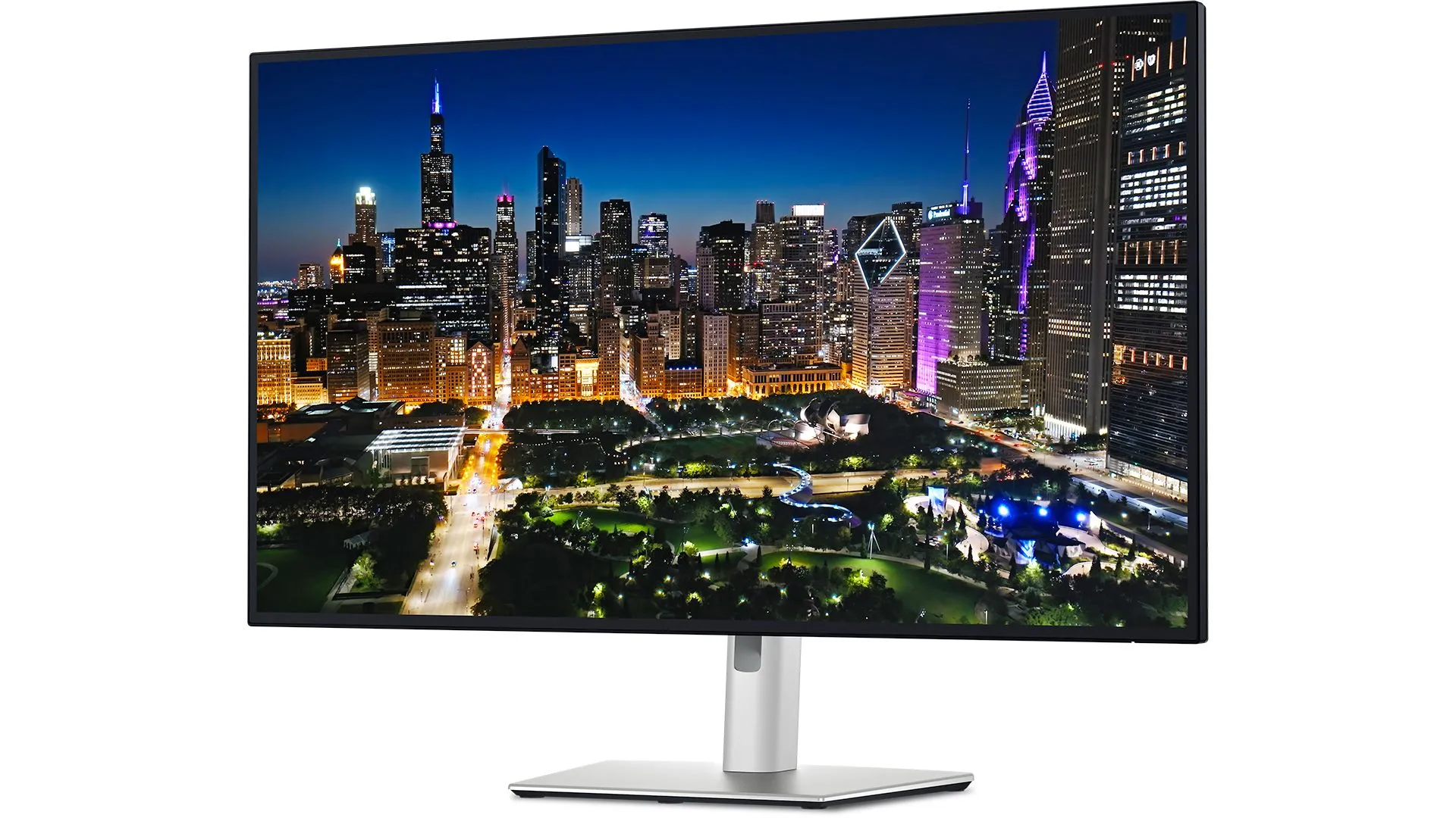 Màn hình Dell UltraSharp 4K Thunderbolt Hub Monitor đặt thẳng đứng.