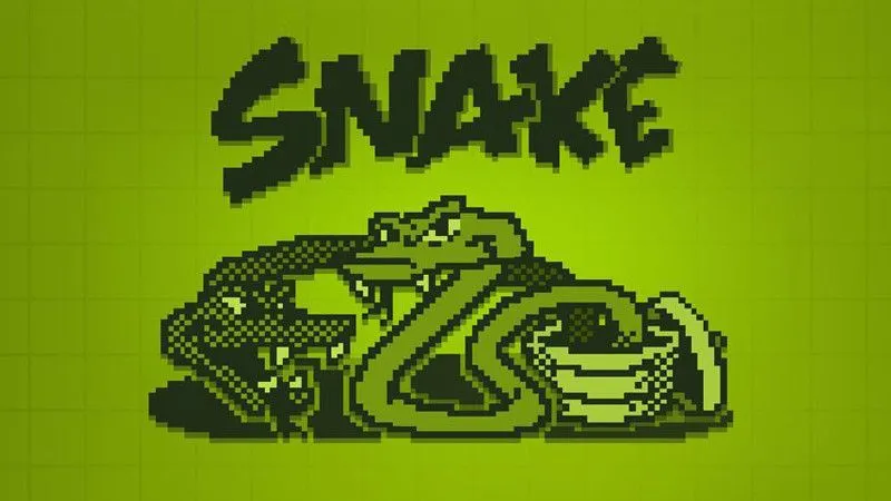 Màn hình menu phiên bản Snake trên điện thoại Nokia.