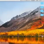 Màn hình nền Mac sau khi tùy chỉnh với các icon ứng dụng và tệp