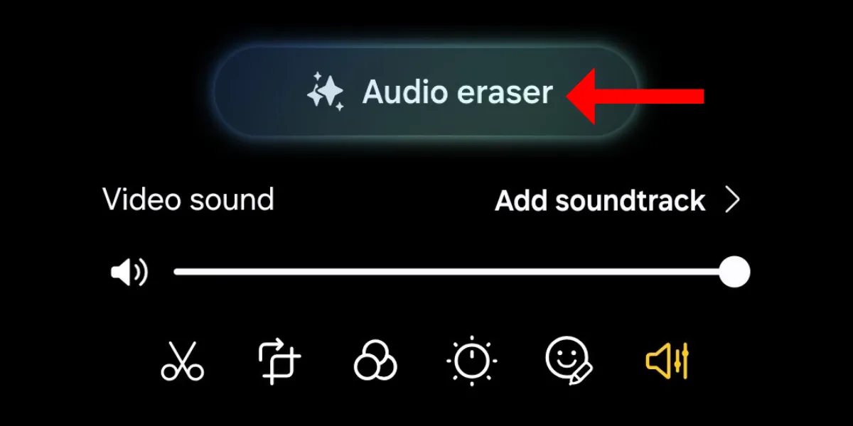 Nút Audio Eraser trong ứng dụng Thư viện ảnh (Gallery) trên Galaxy S25