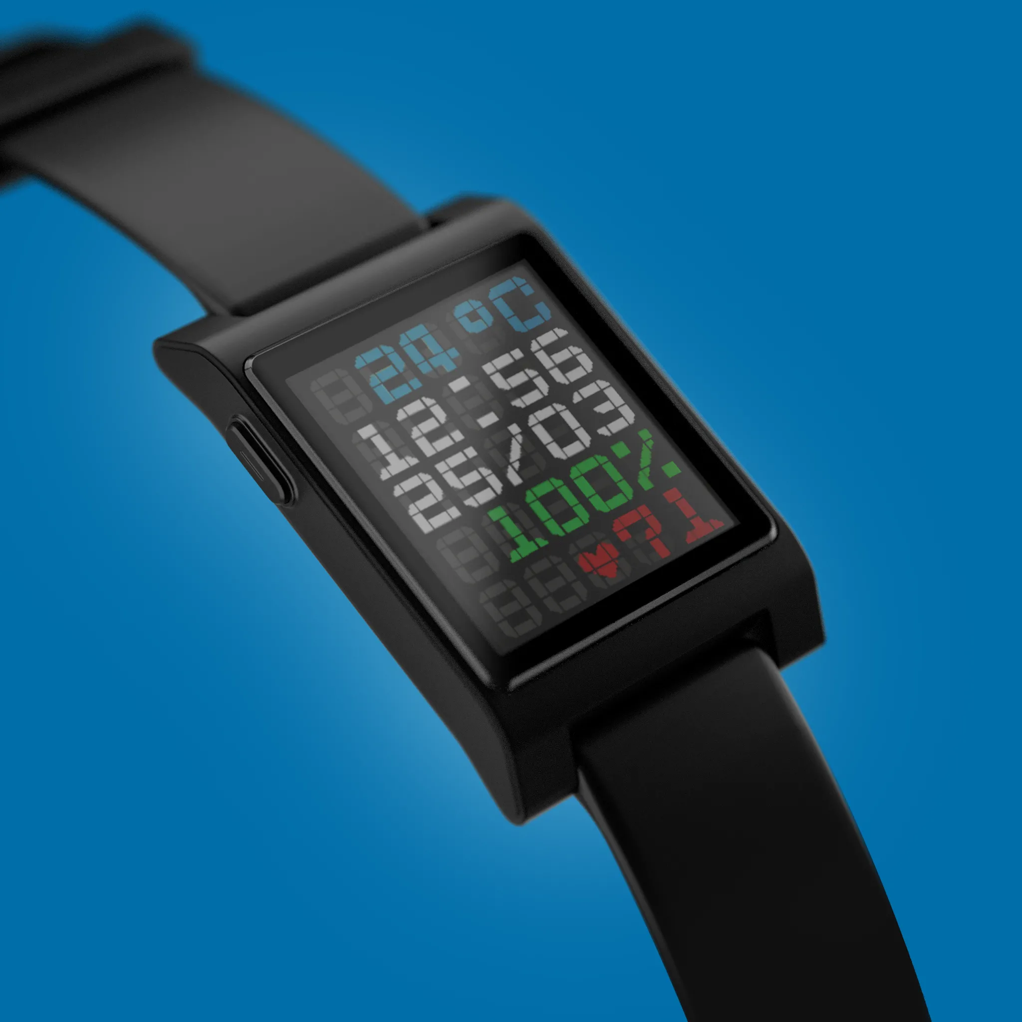 Pebble Core Time 2 màu đen, nổi bật với màn hình e-paper 64 màu và thiết kế cao cấp.