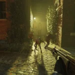 So sánh đồ họa Half-Life 2 với và không có hiệu ứng RTX Remix, minh họa công nghệ AI upscaling.