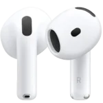 Tai nghe Apple AirPods 4 và hộp sạc, minh họa thiết kế hiện đại