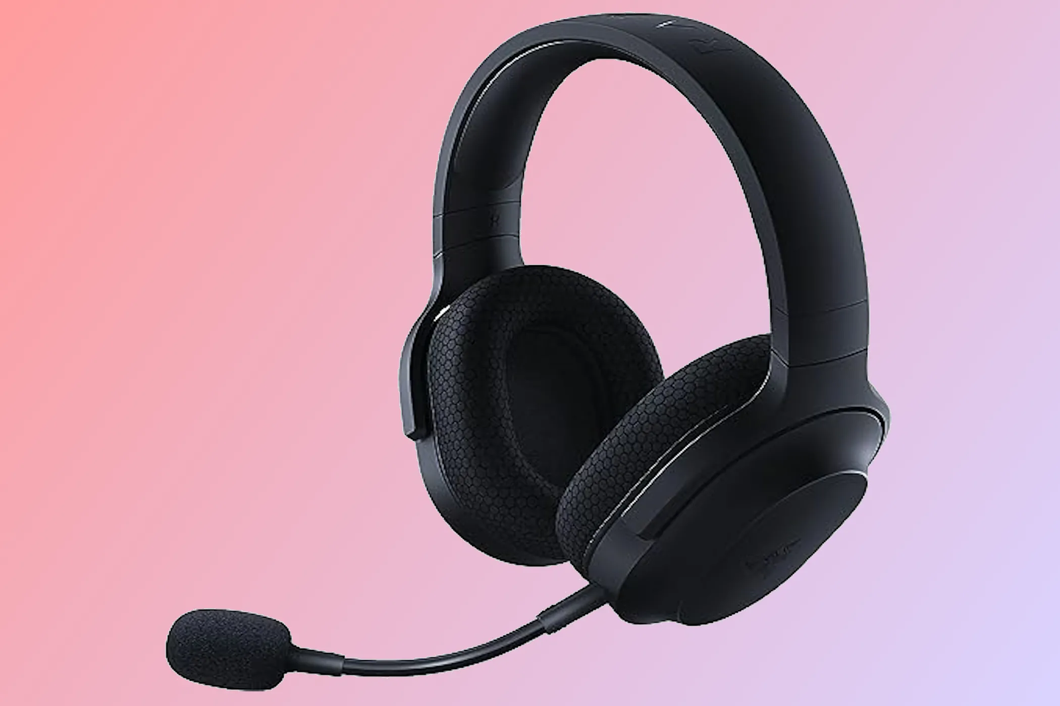 Tai nghe Razer Barracuda X không dây màu đen, nổi bật với thiết kế chụp tai và logo Razer