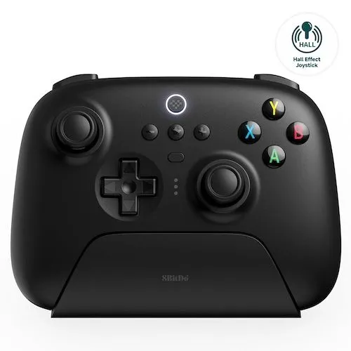 Tay cầm 8BitDo Ultimate 2.4G với cần Hall Effect, mang lại độ bền và độ chính xác cao