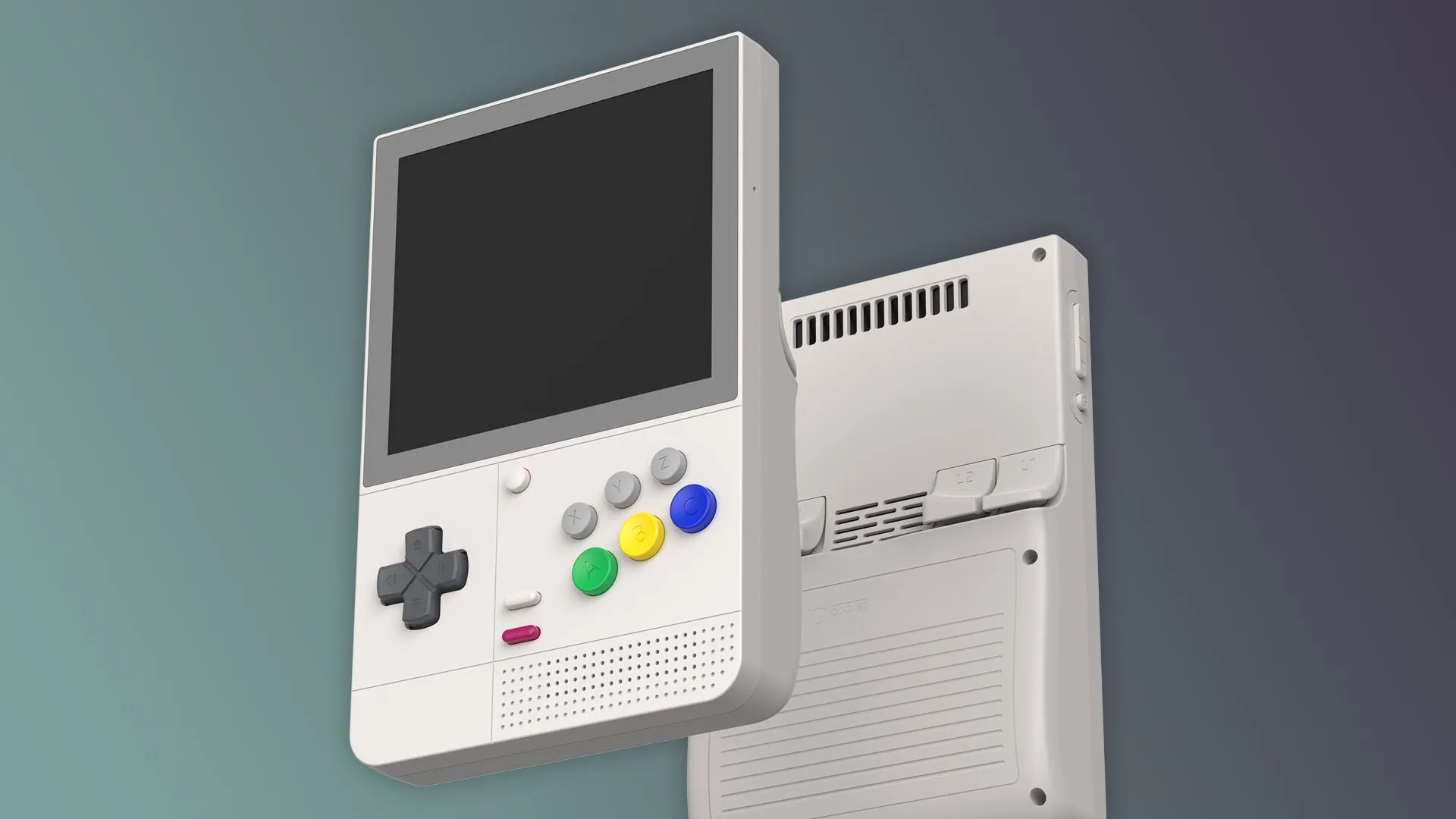 Thiết bị chơi game cầm tay Retro Handheld với màn hình và các nút điều khiển, đại diện cho chip Snapdragon G-series mới của Qualcomm.
