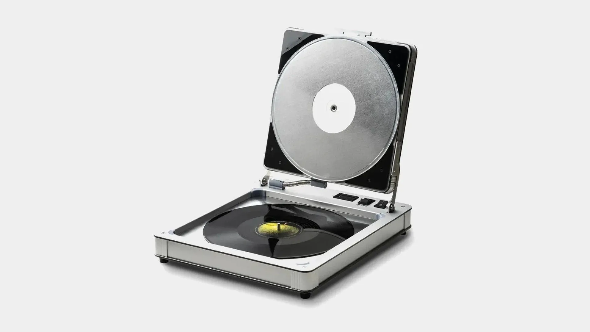 Thiết bị Pro-Ject Vinyl Flat màu đen, được thiết kế để làm phẳng các đĩa than bị cong vênh, giúp khôi phục chất lượng âm thanh.
