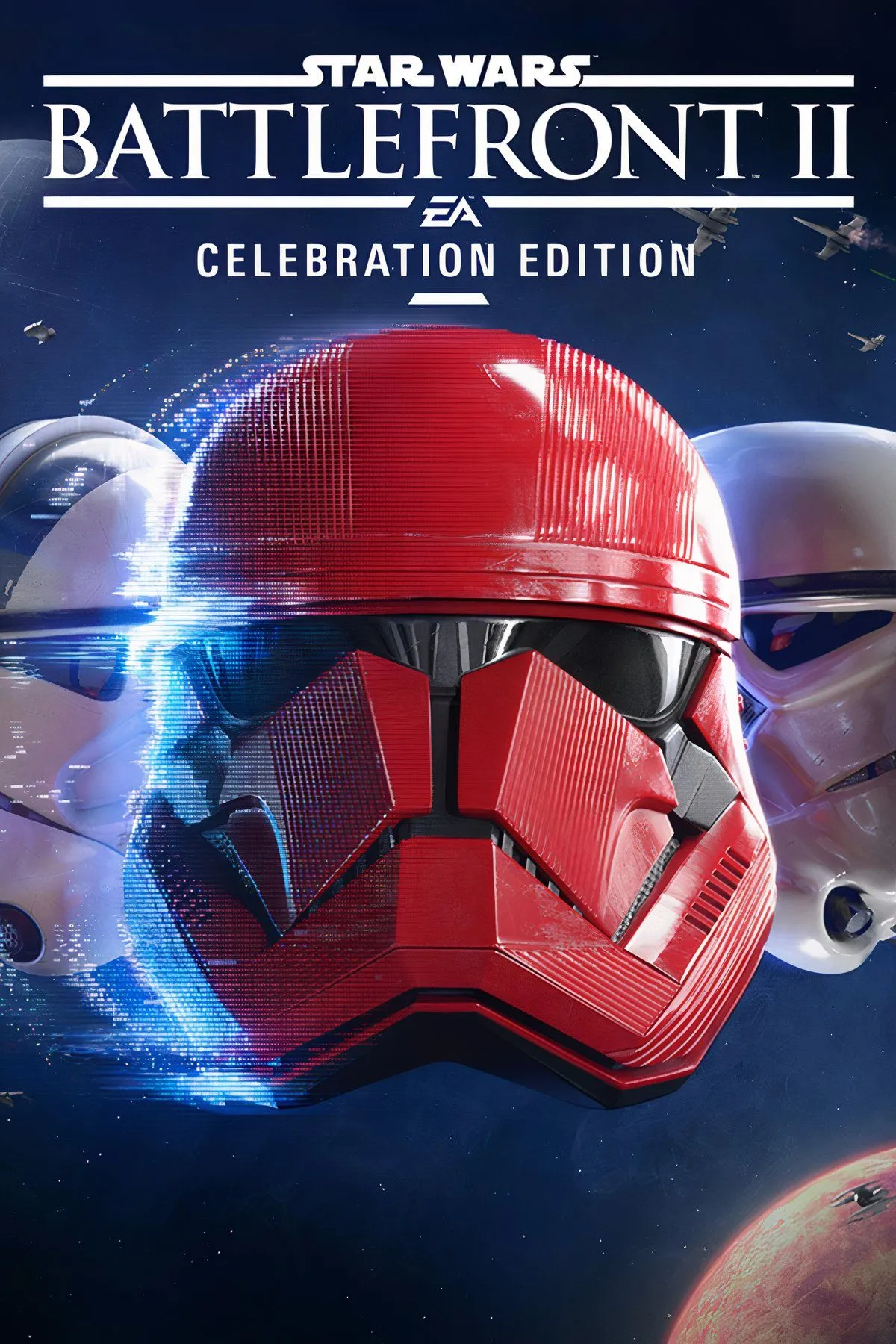 Thông tin chi tiết về Star Wars Battlefront II, bao gồm thể loại FPS, các nền tảng hỗ trợ như PC, PlayStation, Xbox và nhà phát triển DICE.