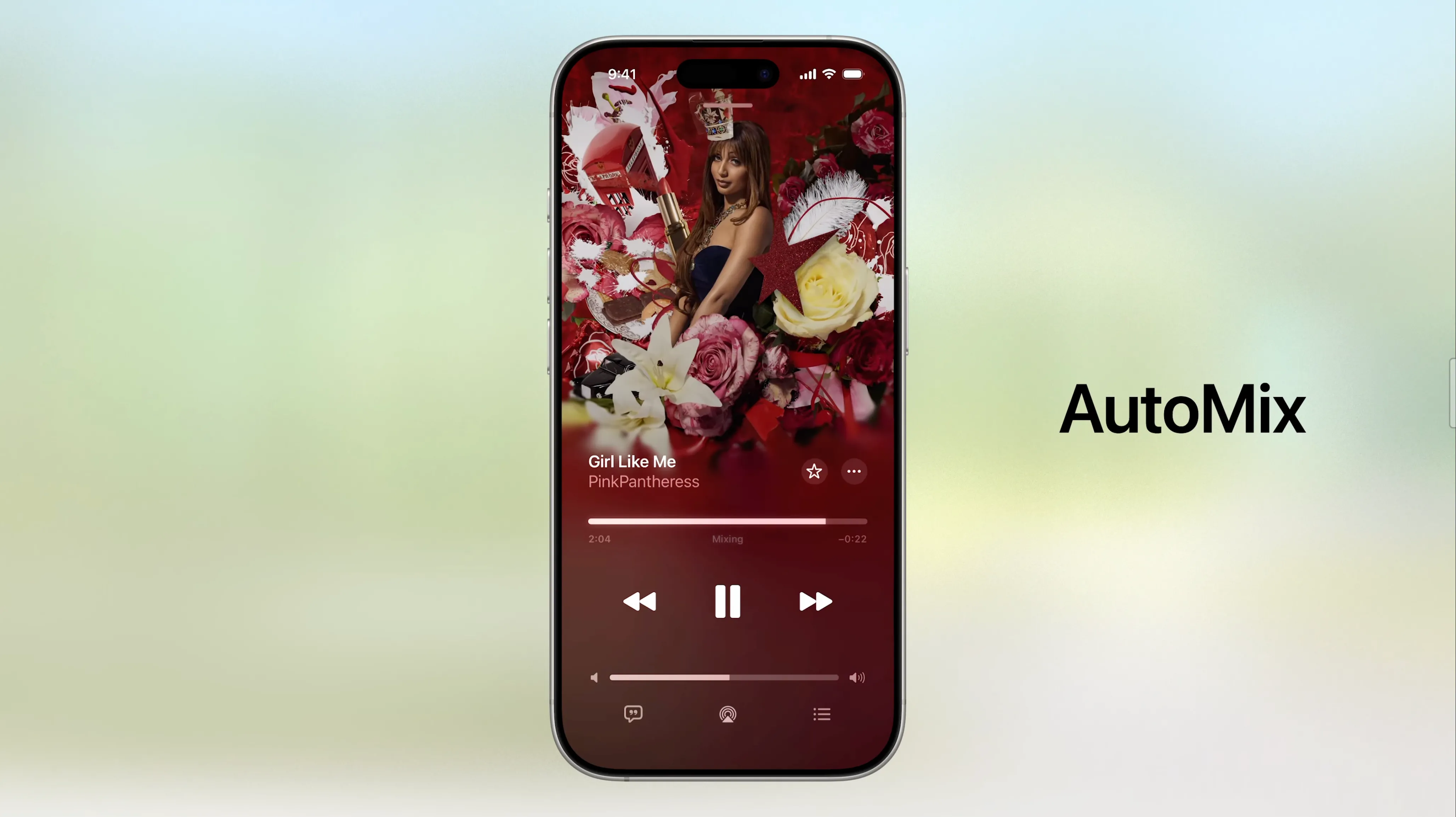 Tính năng Automix mới trong Apple Music trên iOS 26, mang lại trải nghiệm DJ mượt mà.
