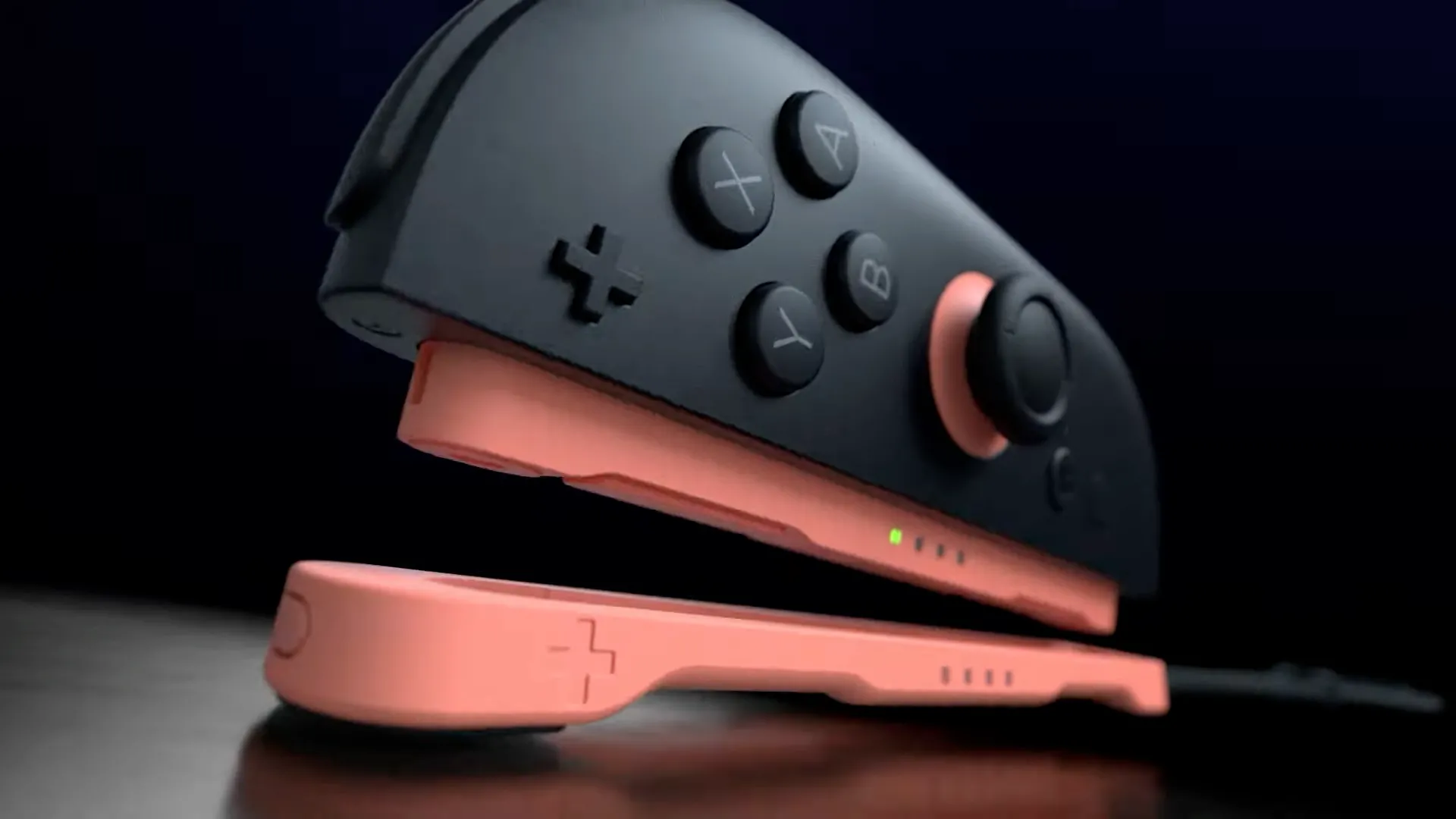 Tính năng chuột của tay cầm Joy-Con Switch 2 khi gắn vào dây đeo cổ tay.
