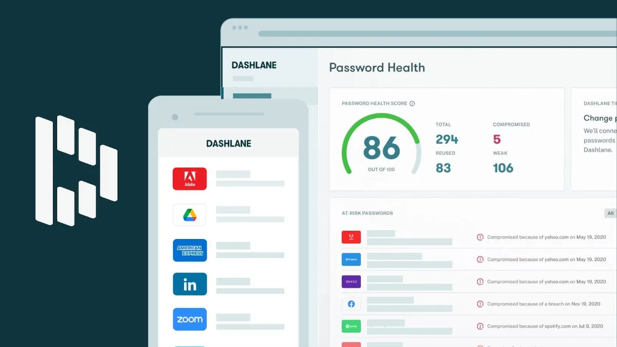 Tính năng &quot;Password Health&quot; của Dashlane, giúp người dùng đánh giá và cải thiện độ mạnh của mật khẩu cá nhân.