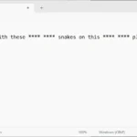 Văn bản bị kiểm duyệt bằng dấu hoa thị trong Notepad khi sử dụng tính năng gõ giọng nói Voice Typing trên Windows 11.