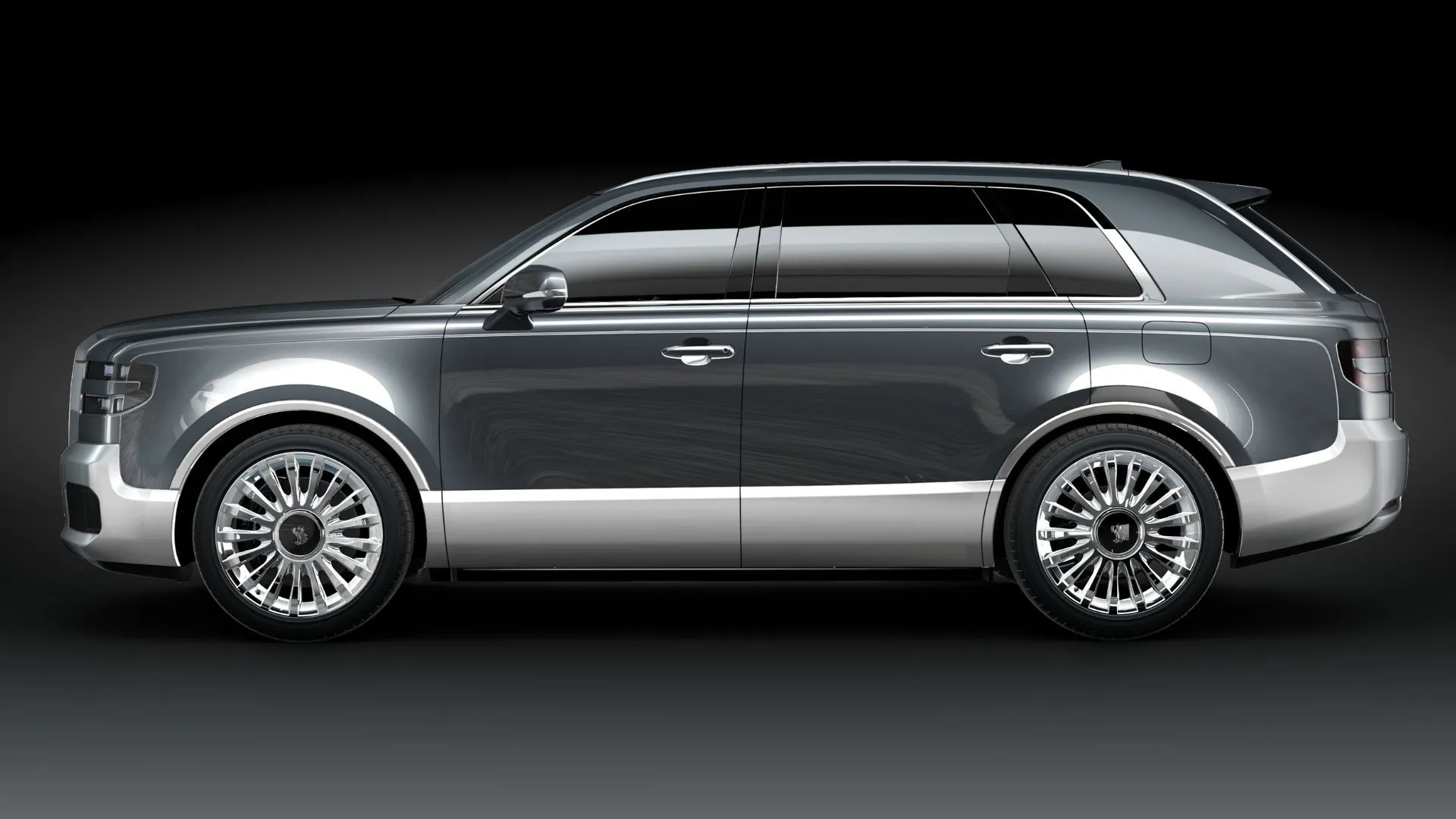 Xe SUV hạng sang Toyota Century màu đen với thiết kế cổ điển nhưng đẳng cấp, nổi bật trên đường phố.